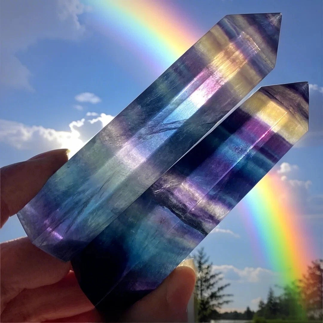 Rainbow Fluorite Healing Crystal